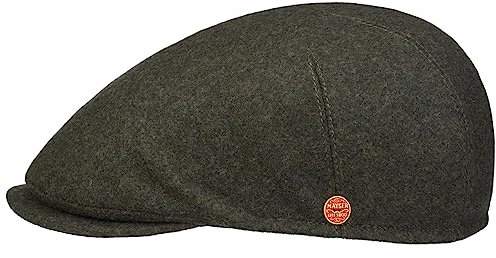 Mayser Sidney Flatcap Schirmmütze Wollmütze Made in EU Herren Sommer Winter Oliv 57 cm
