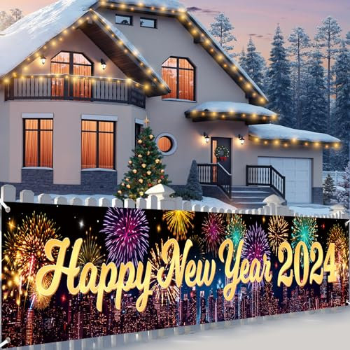 Happy New Year 2024 Banner (New Year Yard Banner)