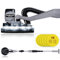 Werku WK403260 + 6 Dischi Abrasivi, Levigatrice Circolare Pareti-Soffitti, Qualità Professionale, Brushless, Potenza 400 W, 225 mm, Sistema Luce LED, Include 6 Dischi Abrasivi e Tubo Aspirazione