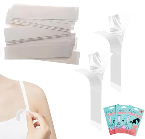 AYNKH Lot de 150 rubans adhésifs double face transparents pour vêtements et corps, adaptés pour robes, chemises, ruban adhésif puissant, blanc, taille unique