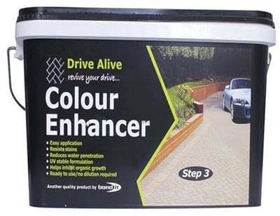 Bond-It 4L Drive Alive Colour Enhancer Brick Block Sealer Paths & Driveways Color Enhances and Protects Paving, Patios and Blocks (Red)