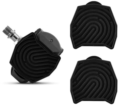 2 STK Ersatz Pedalkonverter für Peloton Bike & Bike+, Klicklos Flachpedalkonverter für Normale Schuhe, Heimtrainer-Zubehör (Schwarz)
