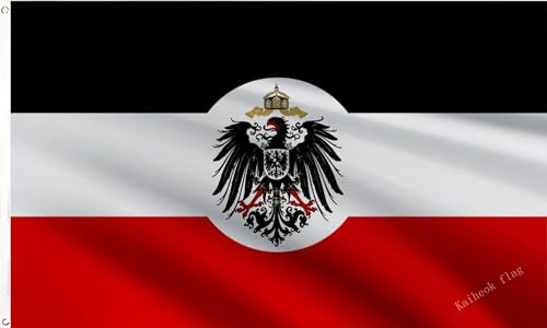 Kaiheok Flagge 3x5Ft/90x150cm Deutsche Kolonisation flagge Polyester mit zwei Metallösen - Canvas-Header und Doppelnähte - perfekt für Fliegen im Schwach wind bereich.