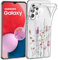 Kaywzo Hülle für Samsung Galaxy A32 5G,Transparent TPU Handyhülle mit Gemälde Blume Muster,Ultradünn Stoßfester Schutzhülle,Schön Silikon Cover Case-3