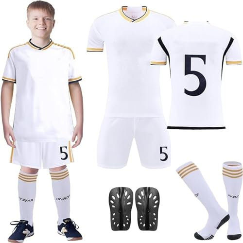 Wirhaut Kids' Soccer Jerseys - 23/24 Home & Away, No.5 & No.7 Kits, Training Set with Shirts, Shorts & Socks