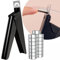 Black Metal Premium Nail Clippers with Magnet Sizers for Acrylic Nails, Professional Stainless Steel Fake False Nail Tip Clipper Cutter Trimmer, Manicure Tool for Salon Home Nail Art