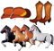 ALEGRE® 8 Stück Pferde Folienballon,Pferde Geburtstagsdeko Luftballon,Pferde Deko Kindergeburtstag Luftballons,Geburtstagsdeko Junge Mädchen,Pferd Ballon für Baby Shower,Cowboy Thematische Party Deko