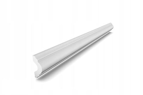 Deccart - Sockelleisten weiß - Fußleisten aus Polystyrol - Sockelleiste - Fußleiste Moderner Abschluß - Bodenleisten - Stuckleisten - Wandleisten - Wandleisten - 2 Meter - 1 Stück (DP-1)