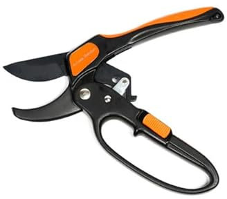 Sécateur à crémaillère - Access Garden, système de crémaillère force X5, en aluminium et lame en acier traitée au téflon