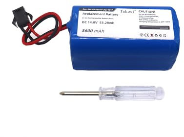 AUVTKALL Batterie de rechange pour aspirateur 850P, 850T CMICR18650F8M7-4S1P 14,8 V/3400 mAh