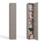 ADGO - Badschrank Schmal - Badezimmerschrank Hochschrank - 31 x 30 x 174 cm - mit 2 Türen, Türöffnungsseite Links oder Rechts - Badregal, Toilettenregal, Bad Schrank Hoch Nel II - Ton