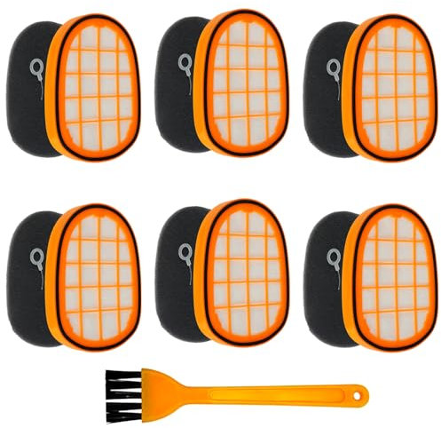 HUAREW 6 Stück Filter für Philips SpeedPro Max Aqua Akkusauger, FC5005/01 Ersatzfilter Zubehör für Philips FC6812 FC6813 FC6822 FC6823 FC6826 FC6901-FC6904 FC6723/01 XC7042/01 XC8045/01 XC8147/01