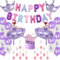 Ballerina Geburtstag Deko Ballon Mädchen - 54 Stück Ballerina Deko Lila Geburtstag Banner Folienballon, Krone Ballon, Tortendeko, Ballett Princess Balloon für Mädchen Geburtstag Deko Baby Shower