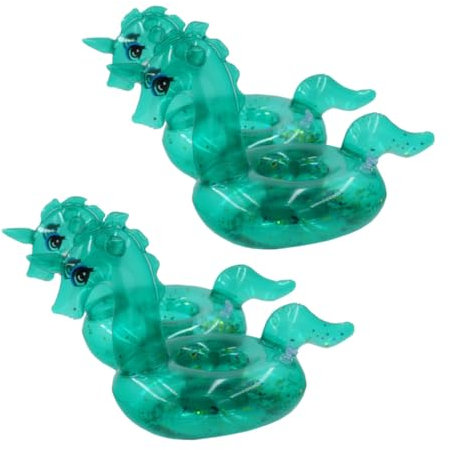 BCOATH Decoración Fiesta Unicornio 4 Posavasos Inflables Flotantes Resistentes Agua Especial