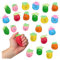 Relaxdays Stressball 6 cm, 24er Set, Grimasse/Haare, Antistressball knetbar für Kinder, Erwachsene, Knautschball, bunt