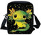 Binienty Kinder-Umhängetasche, kleine Umhängetasche, Handtasche, für Reisen, Schule, Wandern, Grün Axolotl, Einheitsgröße