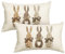 Artoid Mode DREI Hasen Ostern Kissenbezüge 2er Set, 30x50 cm Saisonnal Easter Zierkissenbezug Cushion Cover Couch Wohnzimmer Deko