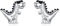 ONEFINITY Dinosaurier Ohrringe 925 Sterling Silber Dinosaurier Ohrstecker Dinosaurier Schmuck für Frauen