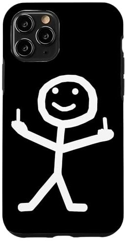 Stickman Mittelfinger Lustige Silhouette Nasty Joke Party Hülle für iPhone 11 Pro