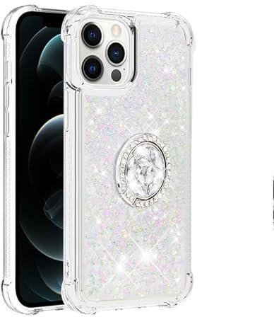 xinyunew Ständer für iPod Touch 7/iPod Touch 5/6 Hülle, Mädchen Frauen Glitzer Handyhülle mit Ring Halter Ständer Schutzhülle für iPod Touch 7/iPod Touch 5/6 Case Cover - Love