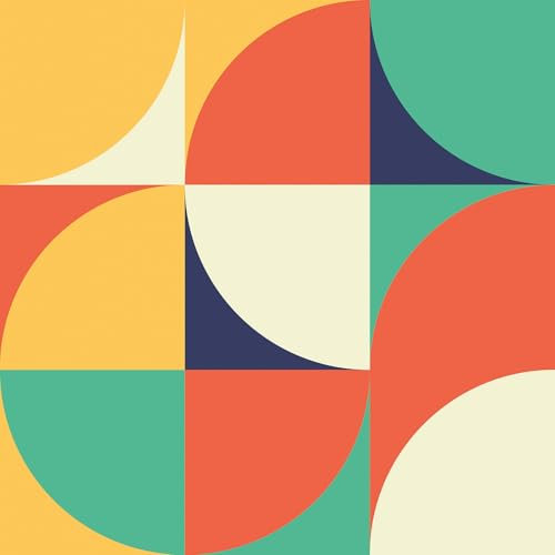 VaryPaper Geometrische Tapete Bunt Modern 44.5cmx200cm Klebefolie Muster Folie für Möbel Dekofolie Selbstklebend Boho-Stil Fototapete Kinderzimmer Schlafzimmer Treppen Kommode Schrankfolie