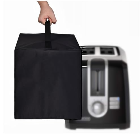 Toaster Cover Compatible With BLACK+DECKER T2569B 2-Slice Toaster- 600D Heavy-Duty Nylon, Waterproof, Dustproof, Chew-Resistant, Foldable with Top Handle