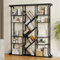 Hzuaneri Bücherregal, 3 Säulen 6 Tier Baumförmiges Bücherschrank, 17 Fächer offene unabhängige Regale, für Home-Office, Schlafzimmer, Wohnzimmer, 24 x 156 x 180 cm Schwarz BC53204B