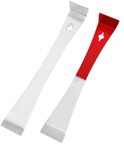 2PCS Flat Pry Bar Set, Stainless Steel Pry Tool Trim Bar Scraper