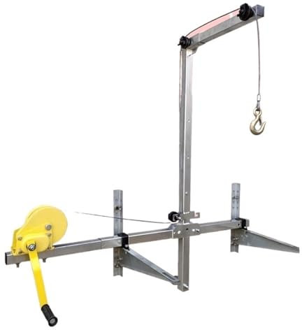 Outil d'installation d'unité extérieure de climatisation, avec treuil Manuel et Support Pliable (Support Pliable Uniquement) (côté Pliable + treuil de 25 m)