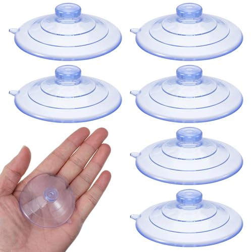 Yuanan 6 Packs Suction Cup for Bird Feeder, Window Suction Cup 2.5'' Small Suctions Cups Replacement for Bathroom Wall Door Glass Window Car Shade
