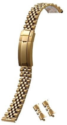 AZSHIW Edelstahl-Armband kompatibel mit (GMT Datejust Rolex Tudor) Ersatzarmband 20 mm 21 22 Herrenarmband
