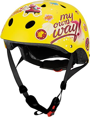 SOY LUNA Mädchen Skaterhelm Soy Luna Sporthelm, gelb, Gr.54-58cm (Herstellergröße:S) EU