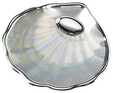 Seashell Sterling de baptême en argent bilaminate 925m argent couleur nacrée retour