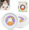 5PCs Disney Stitch Baby's First Feeding Set - Plate, Stacking Bowl, 260ML Plastic Cup with Cutlery Set, Childrens Dinnerware Tableware Cutlery Set for Mealtimes 4+Years