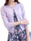 Cardigan A Maglia Donna Corto Leggero Coprispalle Giacca Top Maniche Lunghe Eleganti Viola Chiaro S