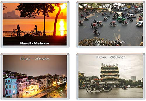 Hanoi - Vietnam - 4 Pack - Jumbo Fridge Magnet/Magnets