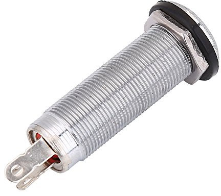 E-Bass Ausgangsbuchse, hochwertige Tonausgabe, Threaded Cylinder Jack 1/4 Zoll für Musikinstrumente und E-Bassspieler