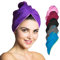 Fit-Flip Haarturban Mikrofaser - 2 Stück Haarhandtuch mit Knopf - schnelltrocknend und saugstark - Microfaser Kopf Turban - Haar Handtuch (lila-rosa)