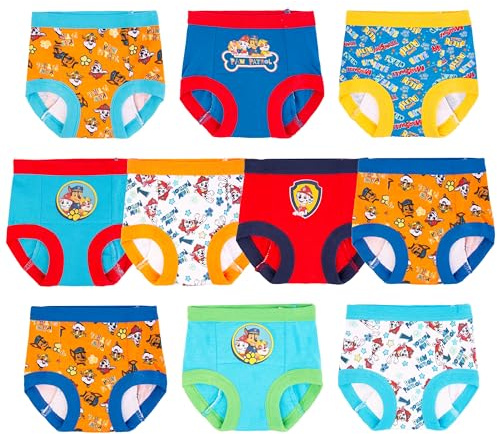 Paw Patrol Boys Toddler Potty Training Pant and Starter Kit with Stickers and Tracking Chart in Sizes 18M, 2T, 3T, 4T, 10-Pack Training Pant, 3T