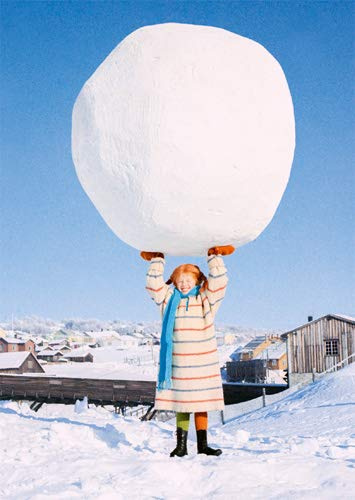 modern times Postkarte LUSTIG - Motiv: PL PIPPI MIT SCHNEEKUGEL, Anlass: Kindermotive Film, Künstler/Verlag: KARTENKOMBINAT ©AB Svensk Filmindustrie/I.Nilsson, Größe: A6