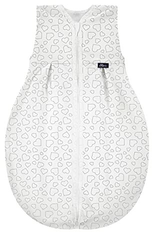 Alvi Kugelschlafsack Molton Hearts White 70