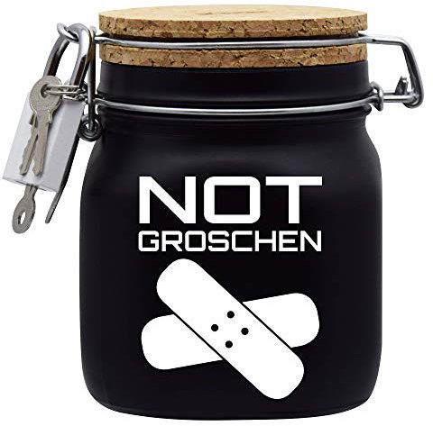 Spardose Notgroschen Geld Geschenk Idee Schwarz M