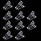 10 pinzas de uñas para construcción rápida Polygel uñas formas clips para uñas de poligel, extensión de uñas UV LED constructor abrazaderas manicura manicura arte herramienta