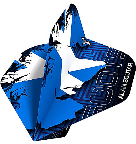 Mission Darts F3342 Alan Soutar | 100 Mikron Profi Spieler Qualität UV Darts Flights in Standard Nr. 2 Form 3 Sets mit 3 Flights
