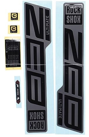 Sram Unisex – Erwachsene RockSh.Zeb Ultim. Gabel-Aufkleber-Kit, Gloss Black, 27,5/29