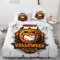 TiaoTian Bettwäsche 155x220 Halloween Pflegeleicht Mikrofaser Bettbezug Bettwäsche Set mit verdecktem Reißverschluss und 2 Kissenbezüge 80x80 Kürbis Karikatur Jungen Mädchen Teenager
