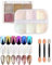 Bestomrogh 2 Pcs Chrome Nail Powder Shiny Nail Chrome Glitter Powder Set for Nail Art Design Decoration