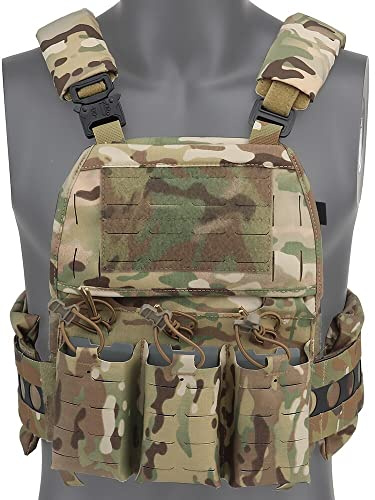 FCPC V5 Vest Plate Carrier Quick Detach Cummerbund Adjustable Shoulder Strap Front Mag Insert Pouch Airsoft Hunting Chest Rig (Color : VE-75-CP, Size : M)