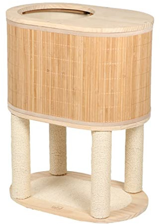 Ebi, Árbol de Gato bambú Tori 75 59x39x76cm Beige, rascador, Beige, Gato