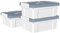 Cetomo 15L*3 Kunststoff-Aufbewahrungsbox Box mit haltbarem Deckel und Sicherheitsverschluss stapelbar und verschachtelbar 3-Packs Weiß
